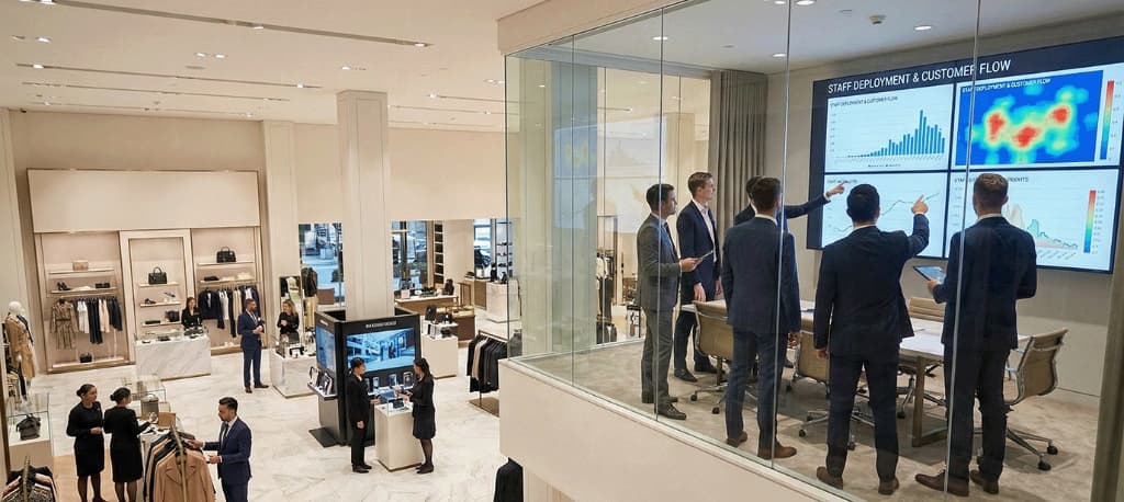 Staff deployment and customer flow analytics